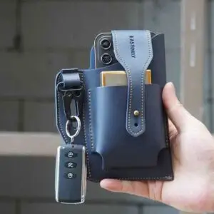 Retro Belt Waist Fashionable Bag (Blue)