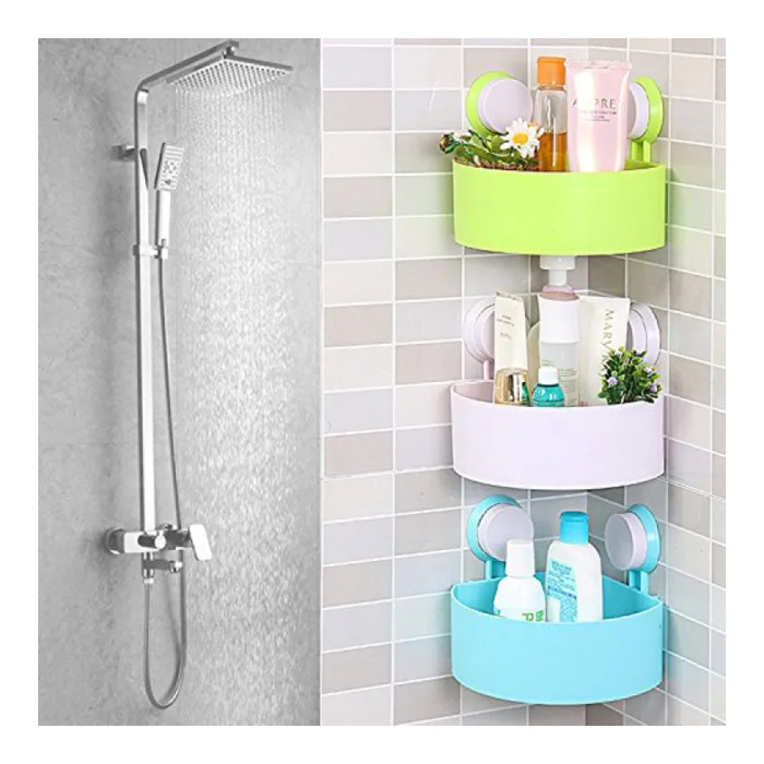 Plastic Bathroom Shelves Corner Self - Image 2
